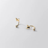 925 Silver Butterfly Thread Bead Stud Earrings Gift