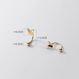 925 Silver Butterfly Thread Bead Stud Earrings Gift