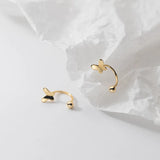 925 Silver Butterfly Thread Bead Stud Earrings Gift