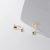 925 Silver Butterfly Thread Bead Stud Earrings Gift