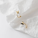925 Silver Butterfly Thread Bead Stud Earrings Gift