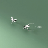925 Silver Dragonfly Stud Earrings for Women