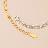 Sterling Silver Cuban Link Chain Charm Bracelet for Women