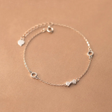 925 Silver Bowknot Charm Bracelet Romantic Butterfly Jewelry