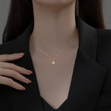 925 Silver Water Drop Pendant Necklace for Women Sweet Teen Charming