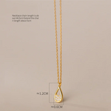925 Silver Water Drop Pendant Necklace for Women Sweet Teen Charming