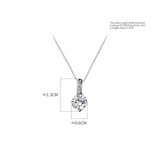 925 Silver Zircon Pendant Necklace for Women Wedding Anniversary Jewelry