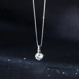 925 Silver Zircon Pendant Necklace for Women Wedding Anniversary Jewelry