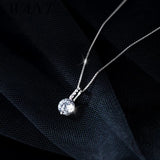 925 Silver Zircon Pendant Necklace for Women Wedding Anniversary Jewelry