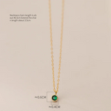 925 Silver Green Zircon Pendant Necklace for Women