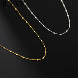 925 Sterling Silver Sideways Square Chain Charm Necklace for Women
