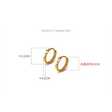 925 Silver Geometric Circle Earrings