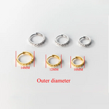 925 Silver Geometric Circle Earrings