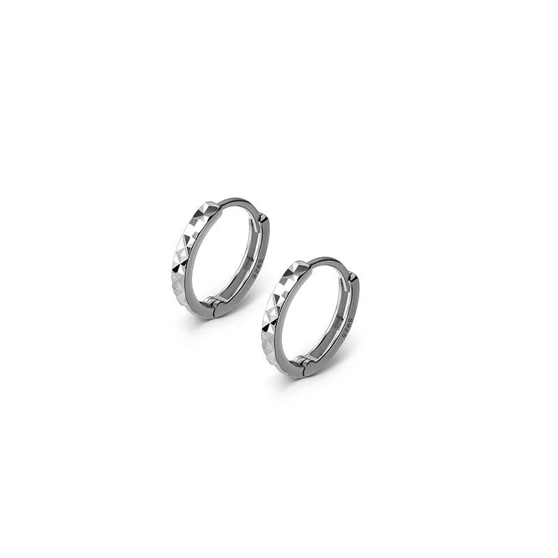 925 Silver Geometric Circle Earrings