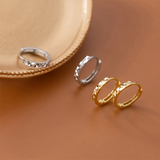 925 Silver Geometric Circle Earrings
