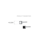 925 Silver Square Zircon Stud Earrings for Women Kid