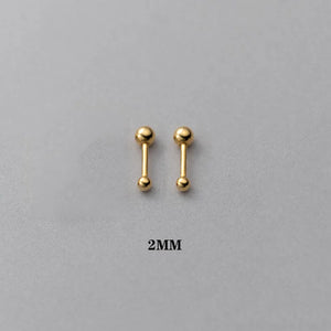 925 Silver Beads Ear Bone Piercing Stud Earrings