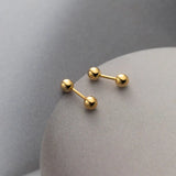 925 Silver Beads Ear Bone Piercing Stud Earrings