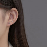 925 Silver Beads Ear Bone Piercing Stud Earrings
