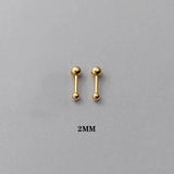 925 Silver Beads Ear Bone Piercing Stud Earrings