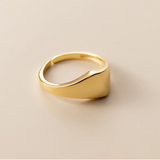 925 Silver Geometric Finger Adjustable Ring French Fine Party Jewelry