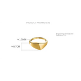925 Silver Geometric Finger Adjustable Ring French Fine Party Jewelry