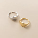 925 Silver Geometric Finger Adjustable Ring French Fine Party Jewelry