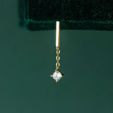 925 Silver Tassel Zirconia Drop Earrings for Women Charm Party Jewelry