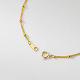 925 Sterling Silver Link Chain Bead Charm Bracelet for Women