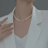 925 Silver Baroque Pearl Charm Necklace for Women