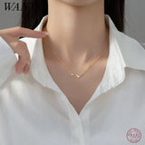 925 Silver Tulip Link Chain Pendant Necklace for Women Wedding Party