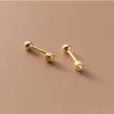 925 Sterling Silver Zircon Spiral Stud Earrings for Women Teen Party