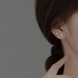 925 Sterling Silver Zircon Spiral Stud Earrings for Women Teen Party