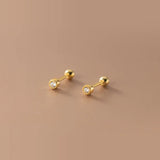 925 Sterling Silver Zircon Spiral Stud Earrings for Women Teen Party