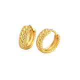 925 Silver Twisted Hoop Earrings