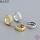 925 Silver Twisted Hoop Earrings