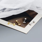 925 Silver Zircon Stud Earrings Women