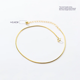 925 Silver Beach Snake Bone Chain Anklet for Women