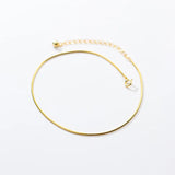 925 Silver Beach Snake Bone Chain Anklet for Women