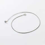 925 Silver Beach Snake Bone Chain Anklet for Women