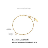 925 Silver Pearl Link Bead Bracelet for Women Sweet Teen Accessories