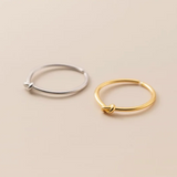 925 Silver Twist Opening Adjustable Ring for Women