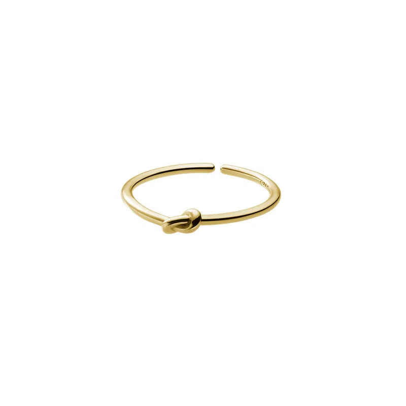 925 Silver Twist Opening Adjustable Ring for Women