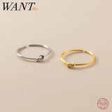 925 Silver Twist Opening Adjustable Ring for Women