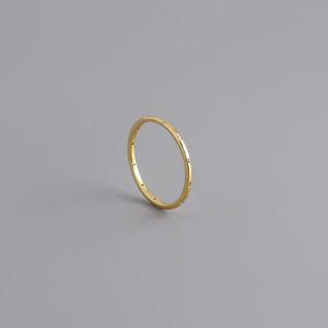 925 Silver Round Zircon Finger Ring for Women Men Couple