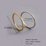 925 Silver Round Zircon Finger Ring for Women Men Couple
