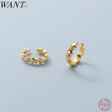 925 Silver Star No Piercing Ear Clip Earring for Women
