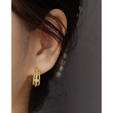 925 Silver Layered Star Stud Earrings Boho Party Jewelry