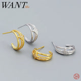 925 Silver Layered Star Stud Earrings Boho Party Jewelry