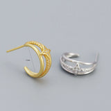 925 Silver Layered Star Stud Earrings Boho Party Jewelry